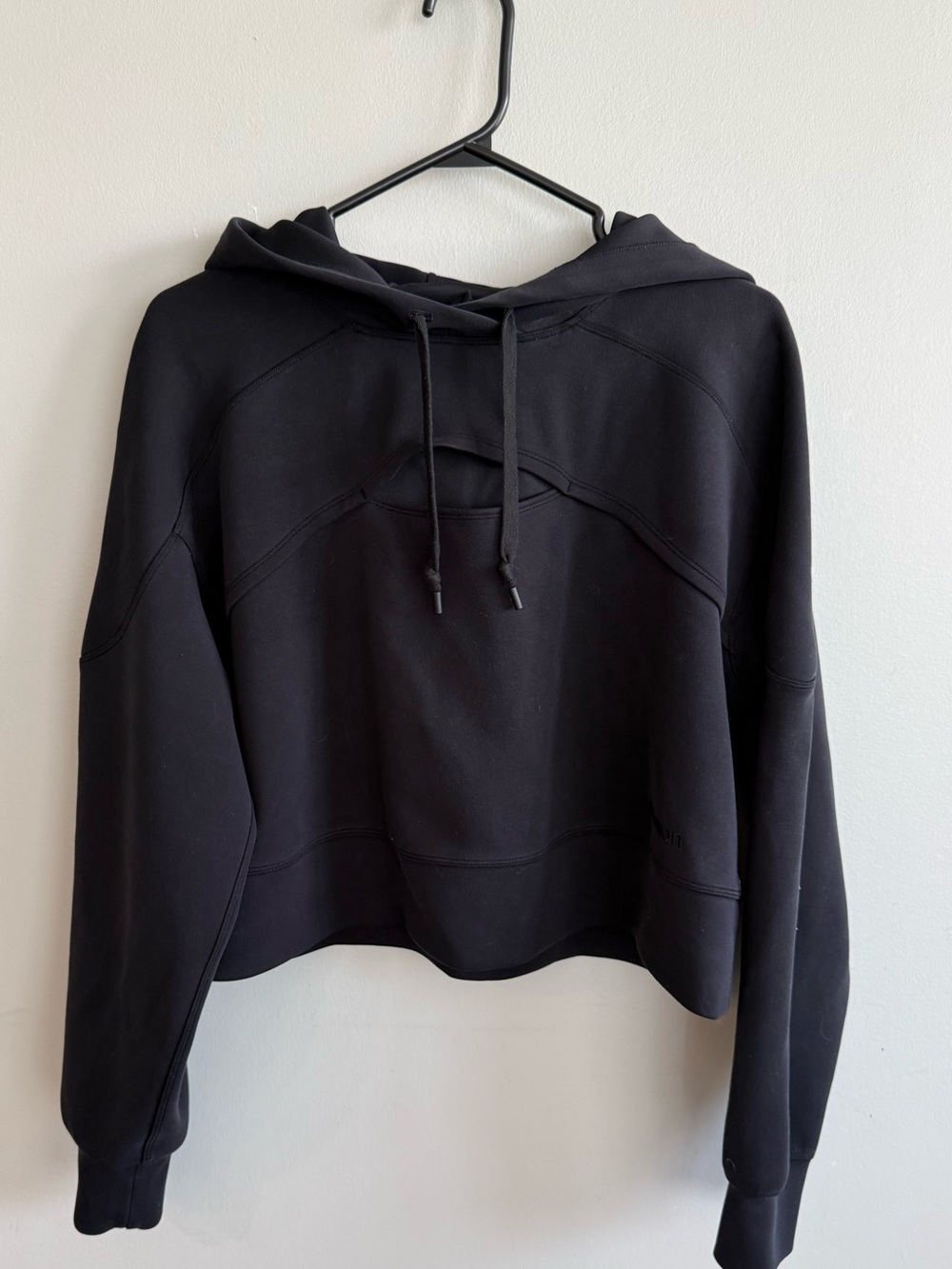 Black Women's Hooded Pullover Sweatshirt